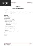 LAB # 10 Stack ADT Implementation