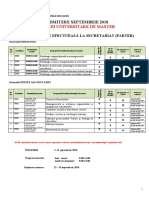 Anunt Admitere Master Septembrie 2018