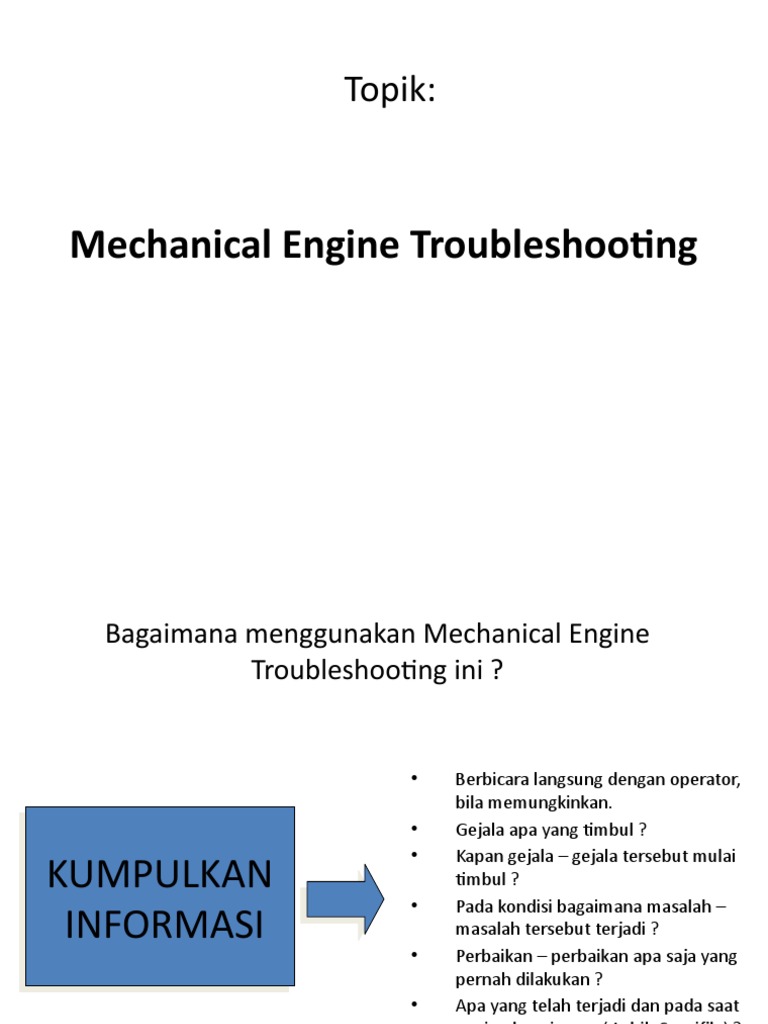 Mechanical Engine Troubleshooting 1 | PDF