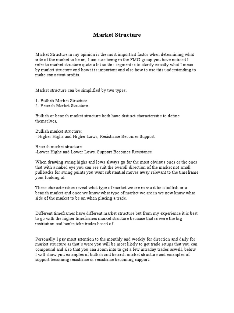 Market Structure for FMG Traders | PDF | Market Trend | Day Trading