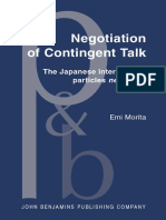 Negotiation of Contingent Talk The Japanese Interactional Particles Ne and Sa