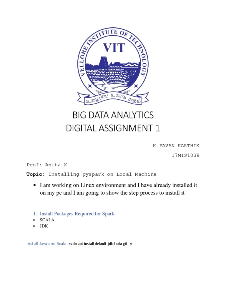 Big Data Analytics Digital Assignment 1 | PDF