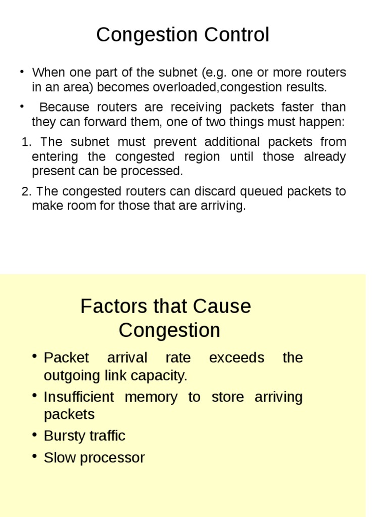 Congestion Control Pdf Network Congestion Duplex Telecommunications