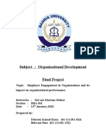 Subject: Organizational Development