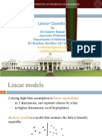 Linear Classifier: by Dr. Sanjeev Kumar Associate Professor Department of Mathematics IIT Roorkee, Roorkee-247 667, India