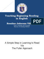 Teaching Beginning Reading in English: Rosalina Jaducana Villaneza