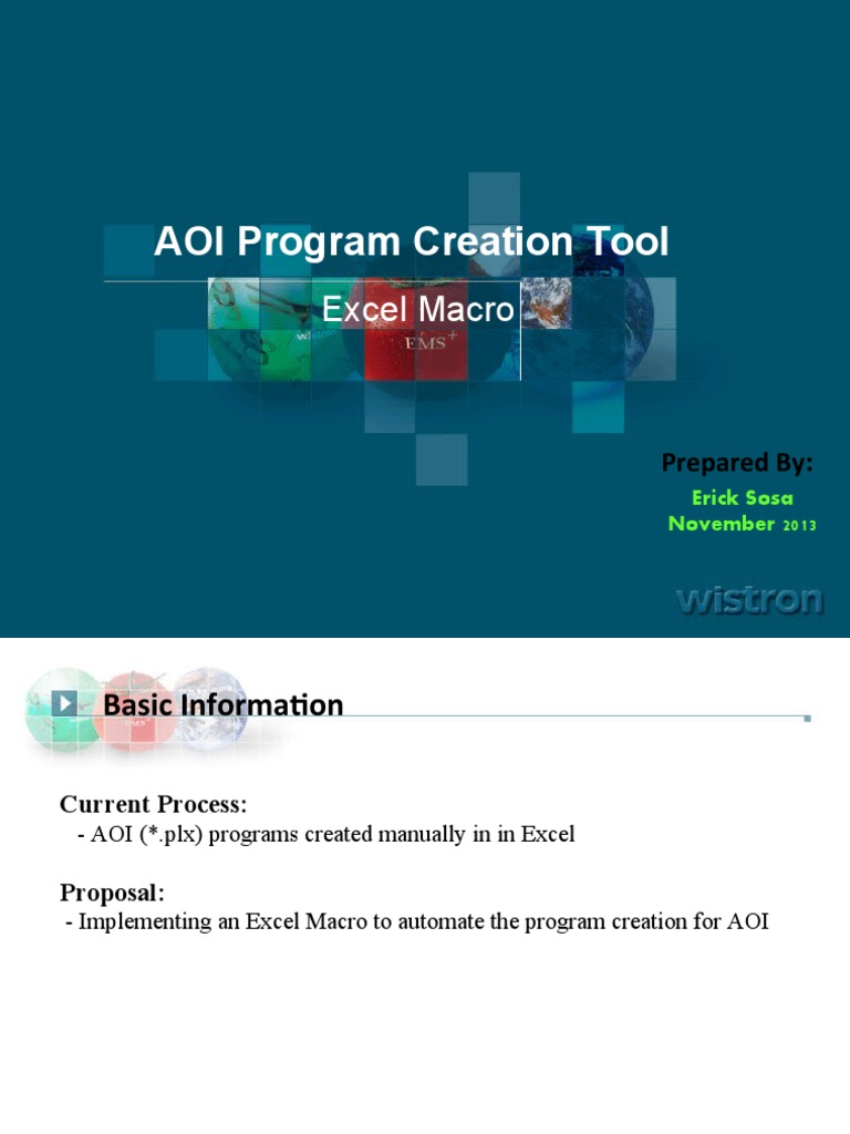 AOI Program Automation with Excel Macro | PDF