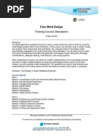 Training Course Description: Creo Mold Design