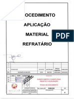 Procedimento para montagem de refratários de forma segura