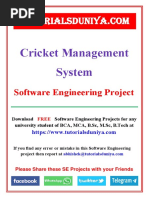 Cricket Management System - TutorialsDuniya