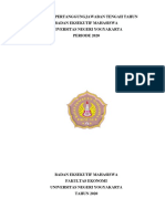 Laporan Pertanggungjawaban Tengah Tahun Badan Eksekutif Mahasiswa Universitas Negeri Yogyakarta PERIODE 2020