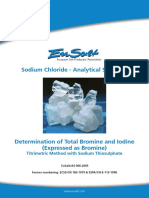 EuSalt AS006-2005 Total Bromine and Iodine - Titrimetric Method With Sodium Thiosulphate