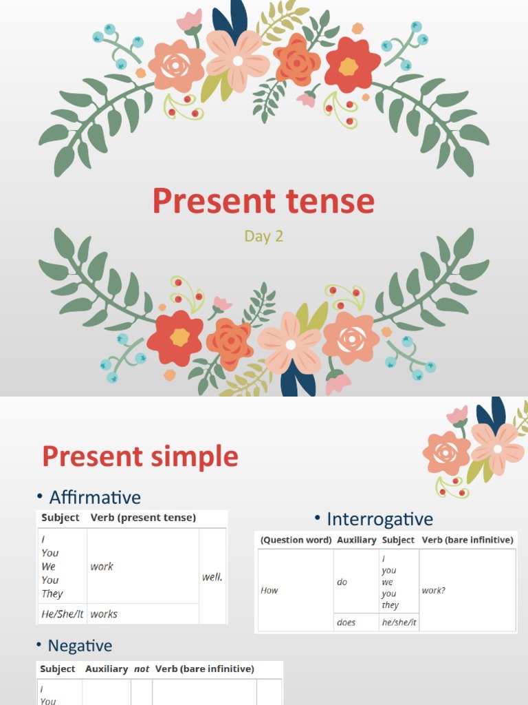 Present Simple - Present Progressive - Stative Verbs | PDF | Verb ...