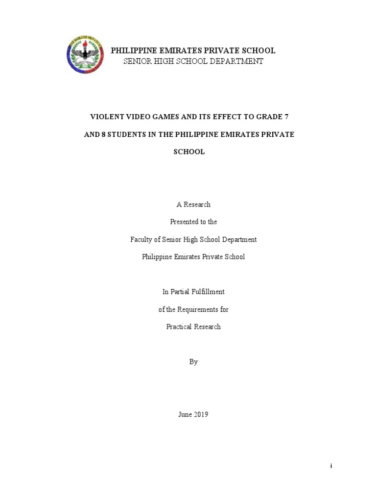 Impact of Violent Video Games on Students | PDF | Survey Methodology ...