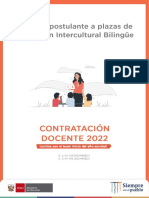 Guía Del Postulante A Plazas de Educación Intercultural Bilingüe