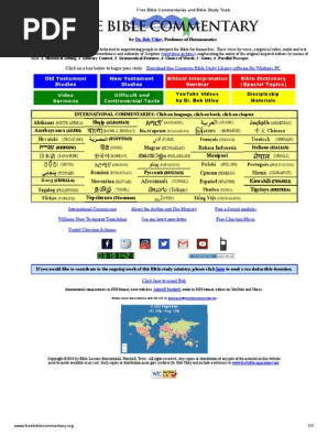 Free Bible Commentaries and Bible Study Tools