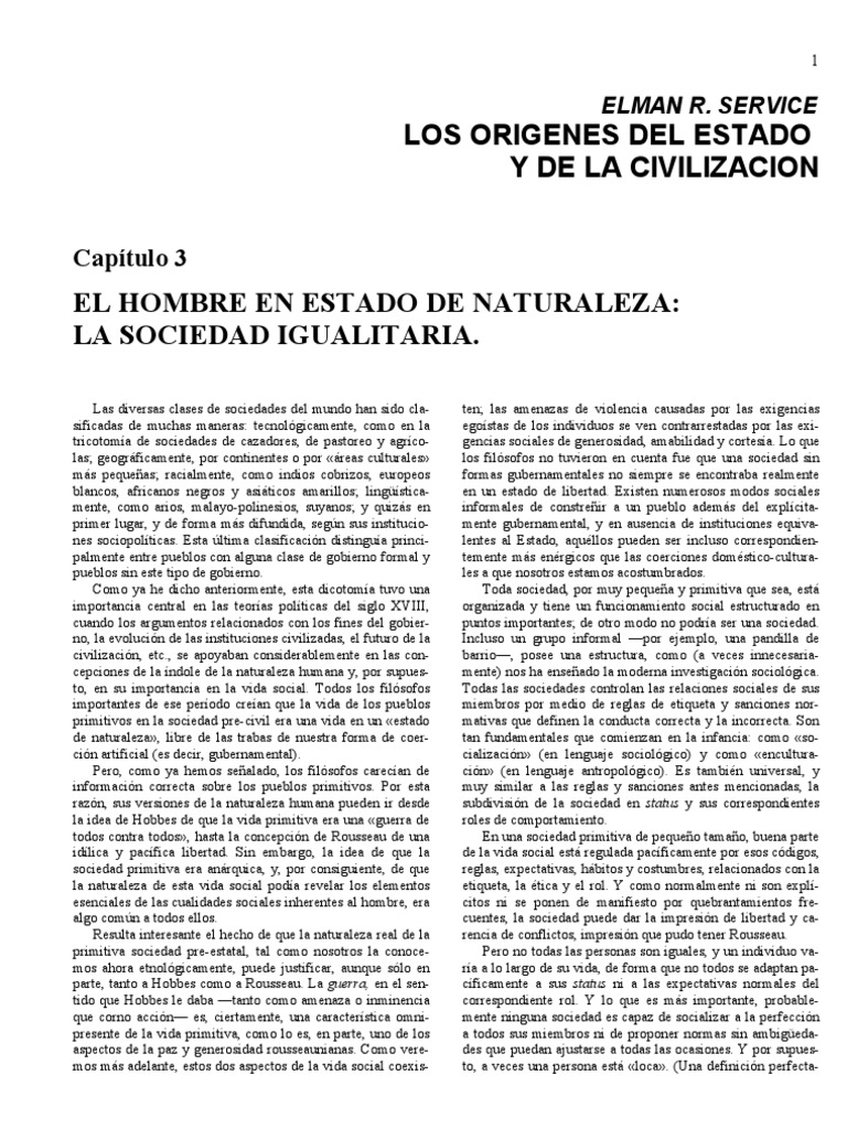 Elman Service Cap 3 Sociedad Igualitaria | PDF | Sociedad | Familia