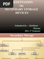 Presentation On Secondary Storage