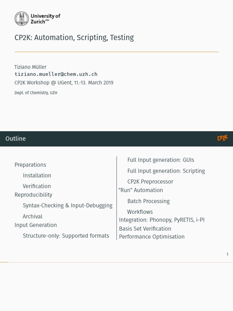 CP2K Installation and Testing Guide | PDF | Library (Computing ...
