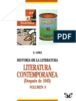 9 HISTORIA DE LA LITERATURA El Siglo XX Literatura Contemporanea