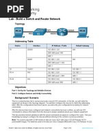 10.4.4 Lab - Build A Switch and Router Network