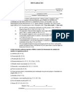 Declaração Do Ministerial