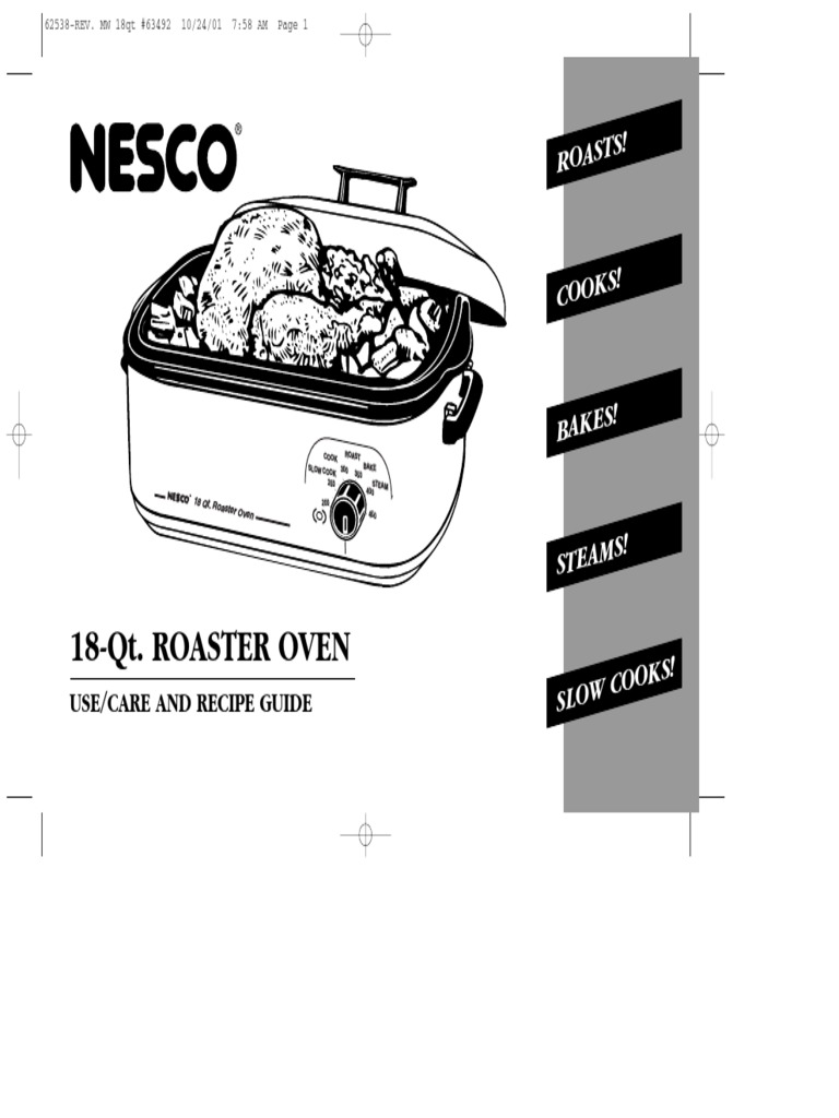NESCO 18 QT Roaster Oven PDF Baking Roasting