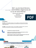 Reglamento de La Ley 30947, Ley de Salud Mental