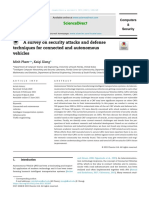 A Survey On Security Attacks and Defense Techniques For Connected and Autonomous Vehicles