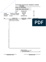 Degehbur Tvet Grade Report