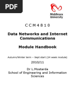 Data Networks and Internet Communications Module Handbook