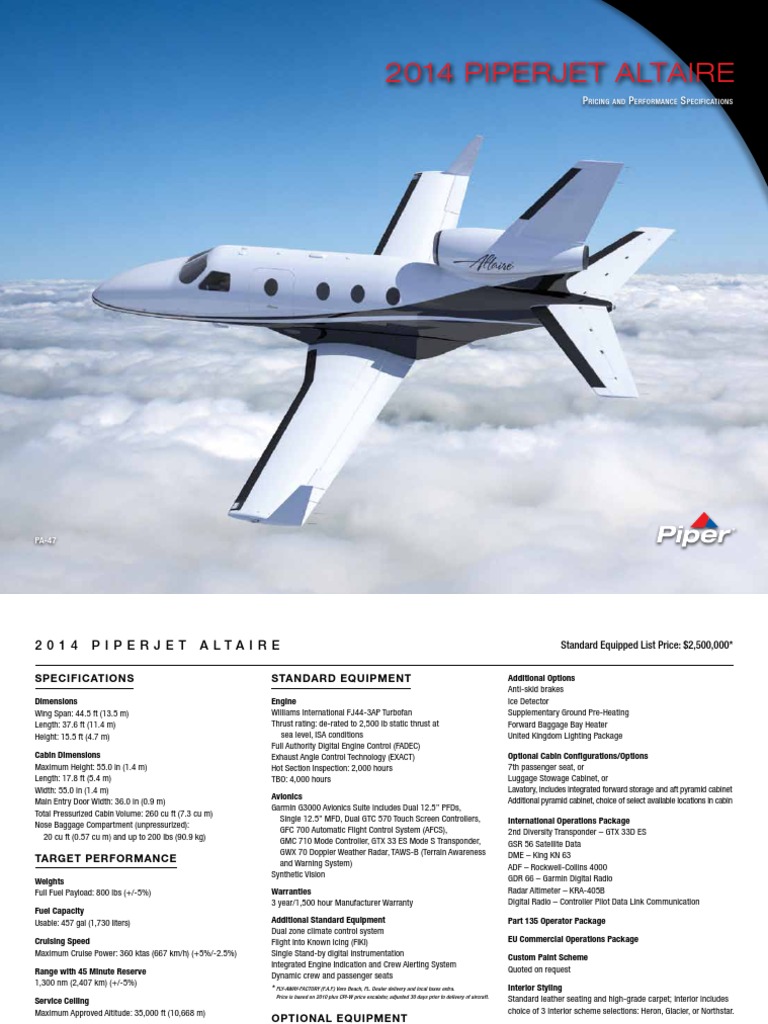 PiperJet_PE | Avionics | Vehicles | Free 30-day Trial | Scribd