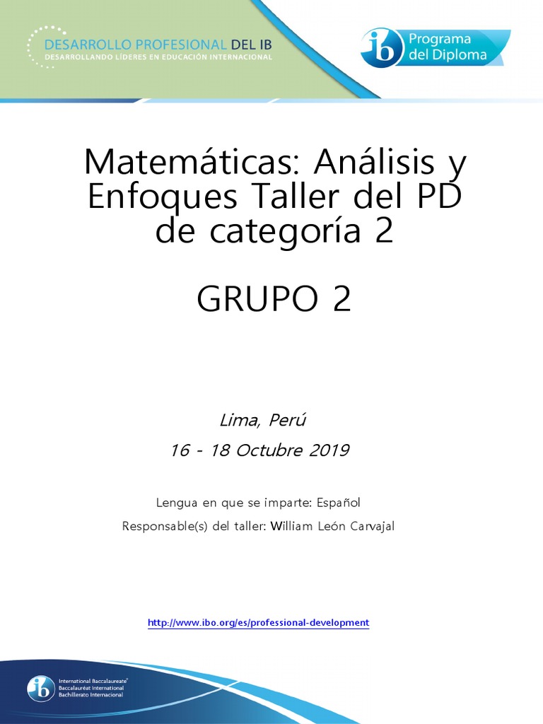 Grupo 2 - Matemáticas Análisis y Enfoques | PDF | Matemáticas | Aprendizaje