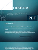 CALCULATE BEAM DEFLECTION