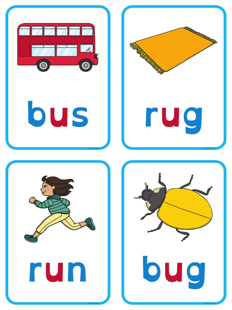 T S 161 CVC Word Cards U Dyslexia Ver 1 | PDF