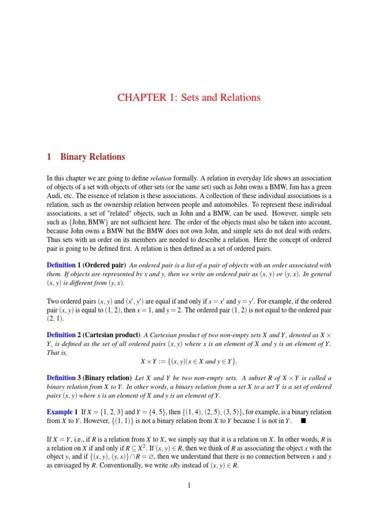 Understanding Binary Relations and Equivalence | PDF | Function ...