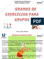 Programas de Exercicio para Grupos