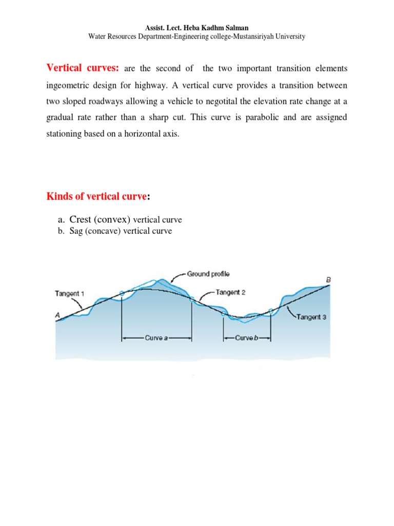 Vertical Curves:: A. Crest (Convex) | PDF | Mathematical Objects | Slope