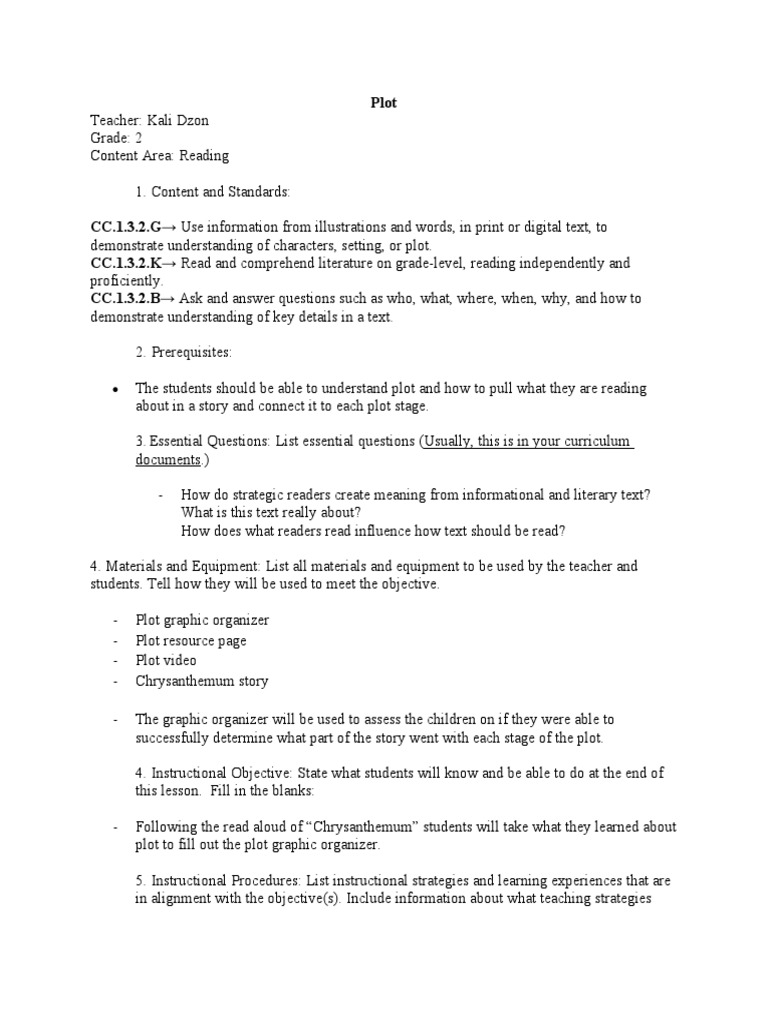 Understanding Plot in Grade 2 Reading | PDF | Educational Psychology ...