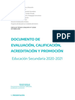 CIRCULAR TÉCNICA CONJUNTA Nº 1 -  DPESec, DIEGEP, DPCyPS, DEE, DEF, DEA y Programa de Educación en Contextos de Encierro- EVALUACIÓN, CALIFICACIÓN, ACREDITACIÓN y PROMOCIÓN 2020-2021