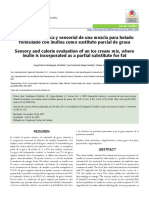 Evaluación Calórica y Sensorial de Una Mezcla para Helado Formulado Con Inulina Como Sustituto Parcial de Grasa