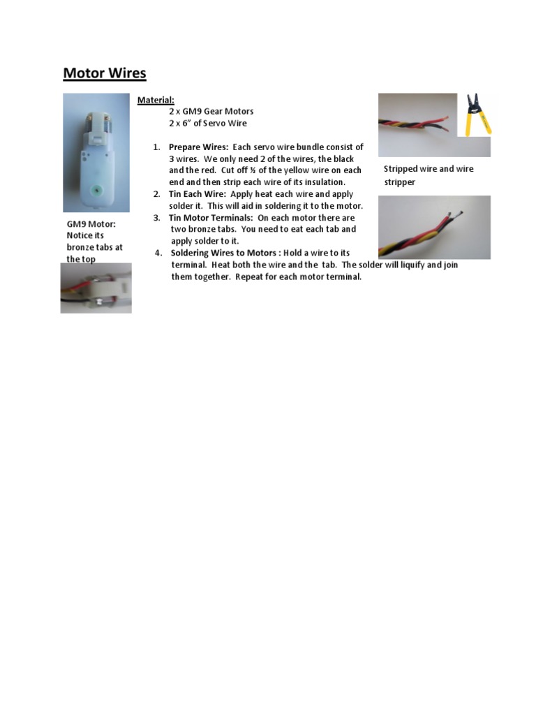 Motor and Line Sensor Assembly Guide | PDF | Electrical Connector ...