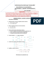 Numeros Enteros Adicion y Sustraccion Semana 29