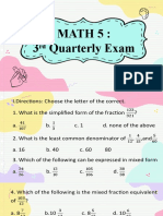 Math 5 3RD Quarter Exam