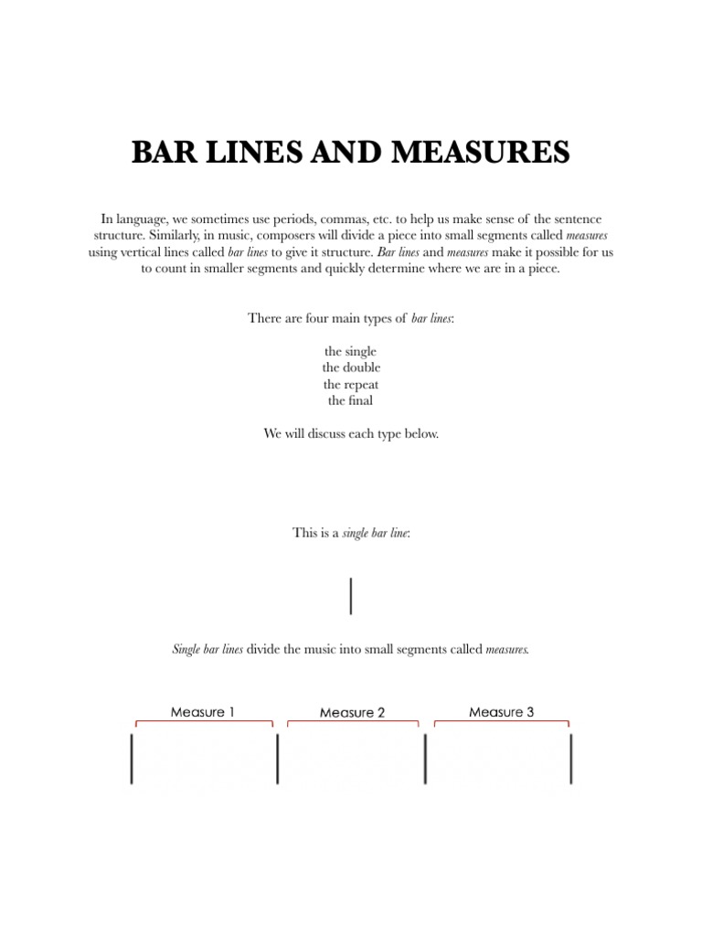 Understanding Bar Lines in Music | PDF | Linguistics