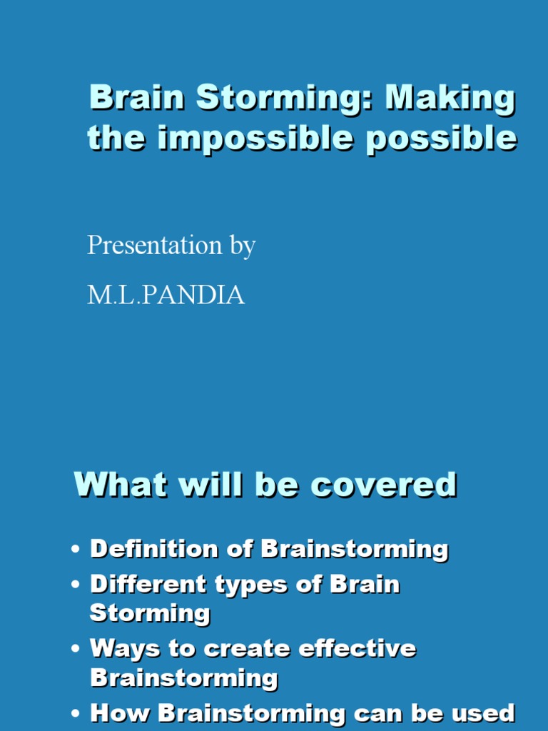 Effective Brainstorming Techniques | PDF | Career & Growth