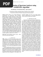 Implementation of Spectrum Analyzer Using GOERTZEL Algorithm