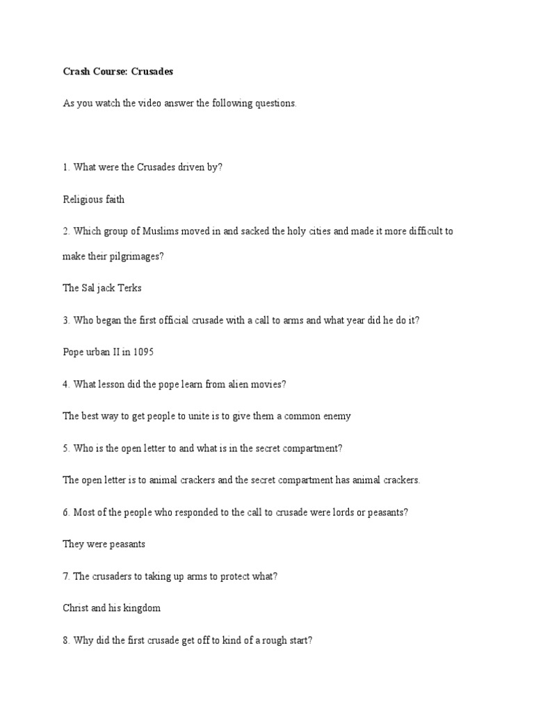 Crash Course Crusades PDF