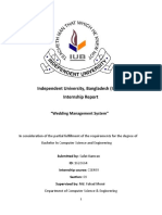 Independent University, Bangladesh (IUB) Internship Report: "Wedding Management System"
