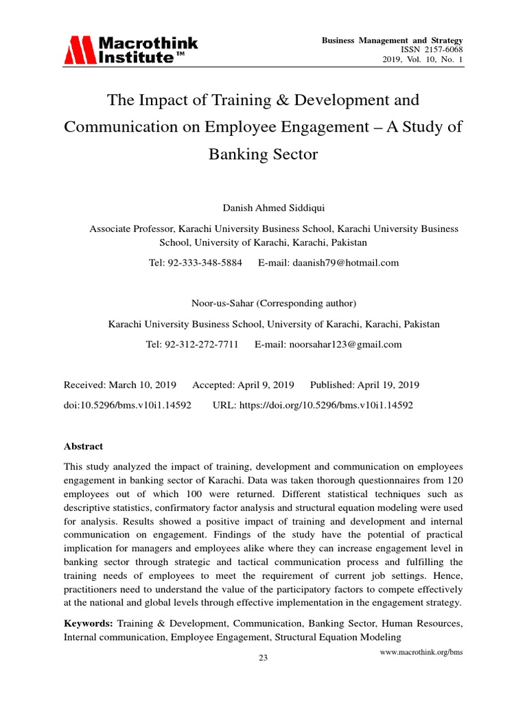 The Impact of Training Development and Communicati | PDF | Employment ...